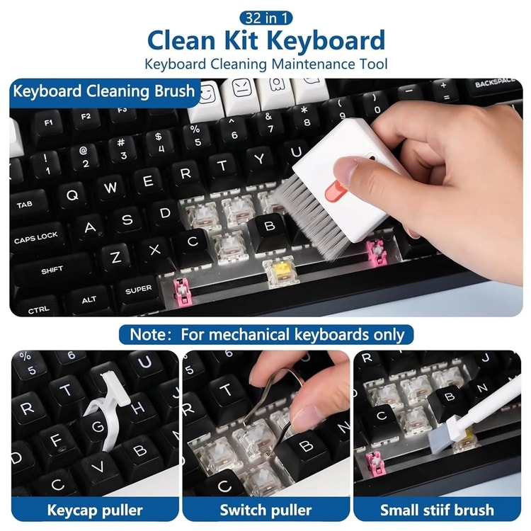 32-in-1 Electronics Cleaning Kit – Professional Phone, Earbuds & Keyboard Cleaning Tools Set