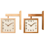 Corner Clock, Double Sided Clock, Decorative Wooden Clock, Silent Battery Powered, Home Living Room