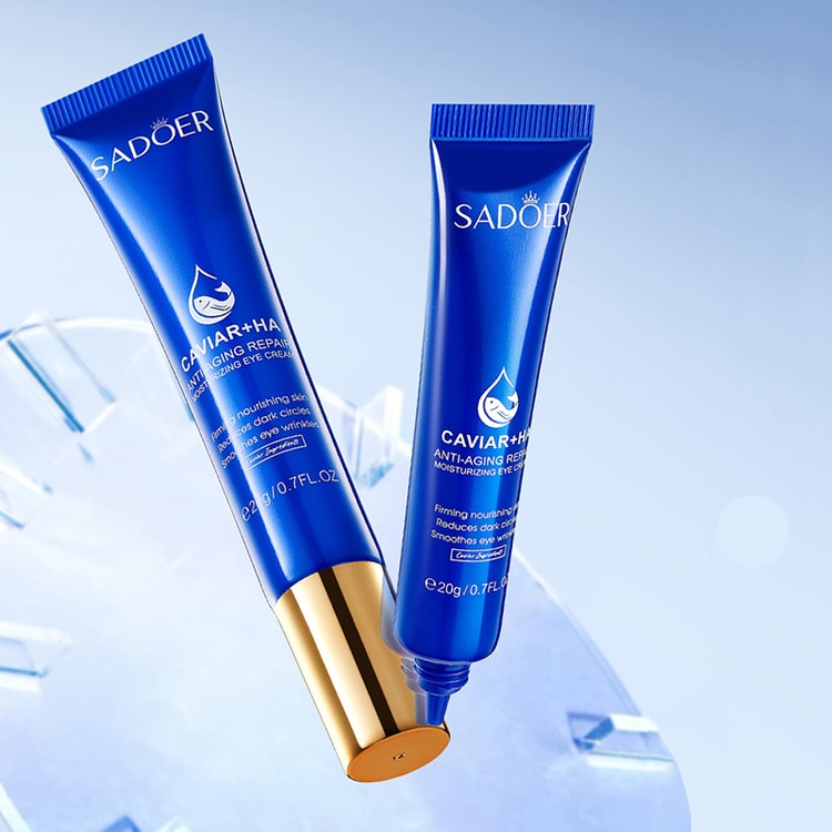 Anti Dark Circles Eye Cream with Caviar Hyaluronic Acid for Bags, Firming and Moisturizing Beauty Skin Care