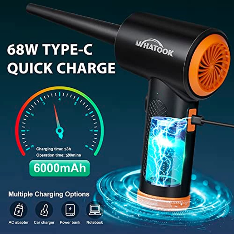 Electric Dust Blower, High-Performance 3-Speed Air Duster for Electronics, Keyboard & Home Cleaning