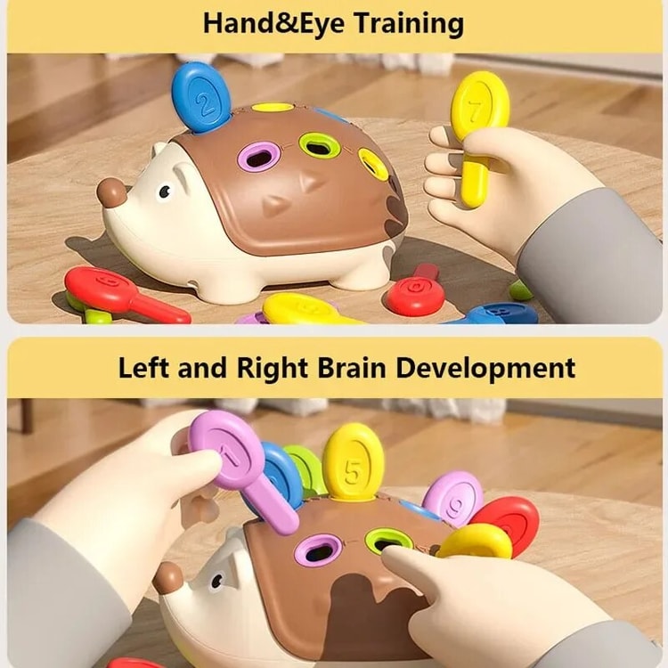 Montessori Baby Hedgehog Toy, Fine Motor Skills Sensory Toys for Toddlers, Educational Learning Toys Kids Birthday Gifts