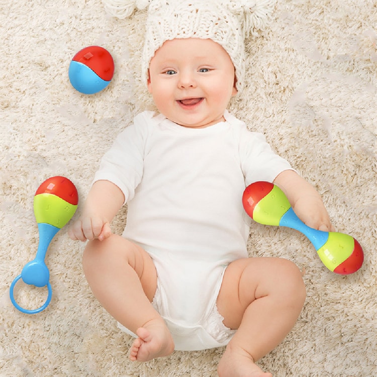 Early Learning Montessori Baby Toy, Musical Instrument Rattle Shaker, Bell Hammer Kids Toys for Children