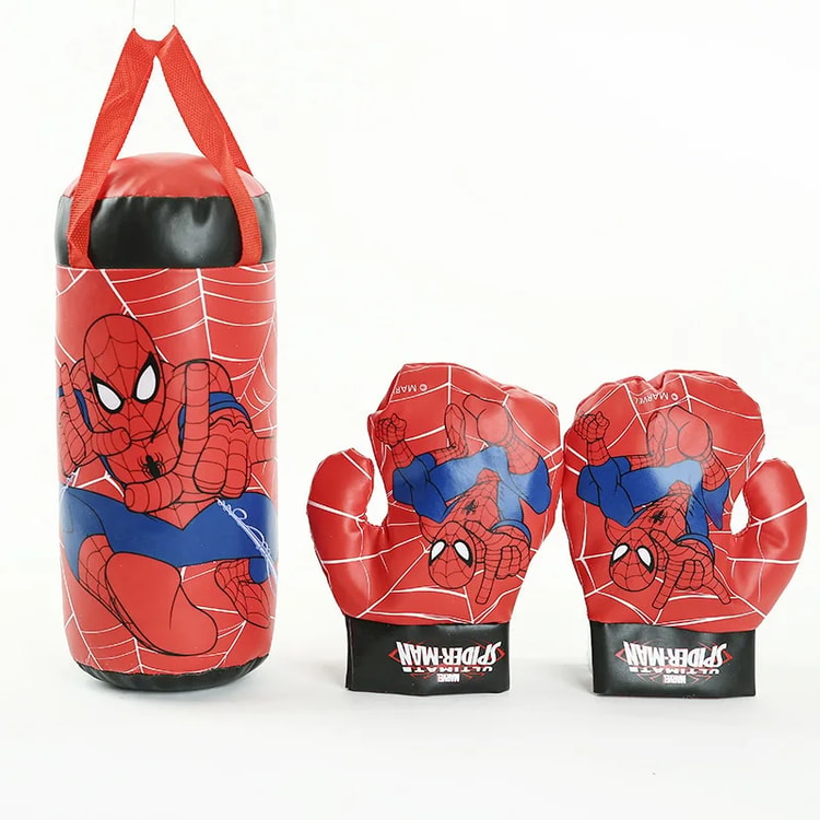 Disney Marvel Spiderman Figure Toy Gloves, Sandbag Suit Boxing Spider Man Outdoor Sports Kids Toys Sandbag Gloves Sets